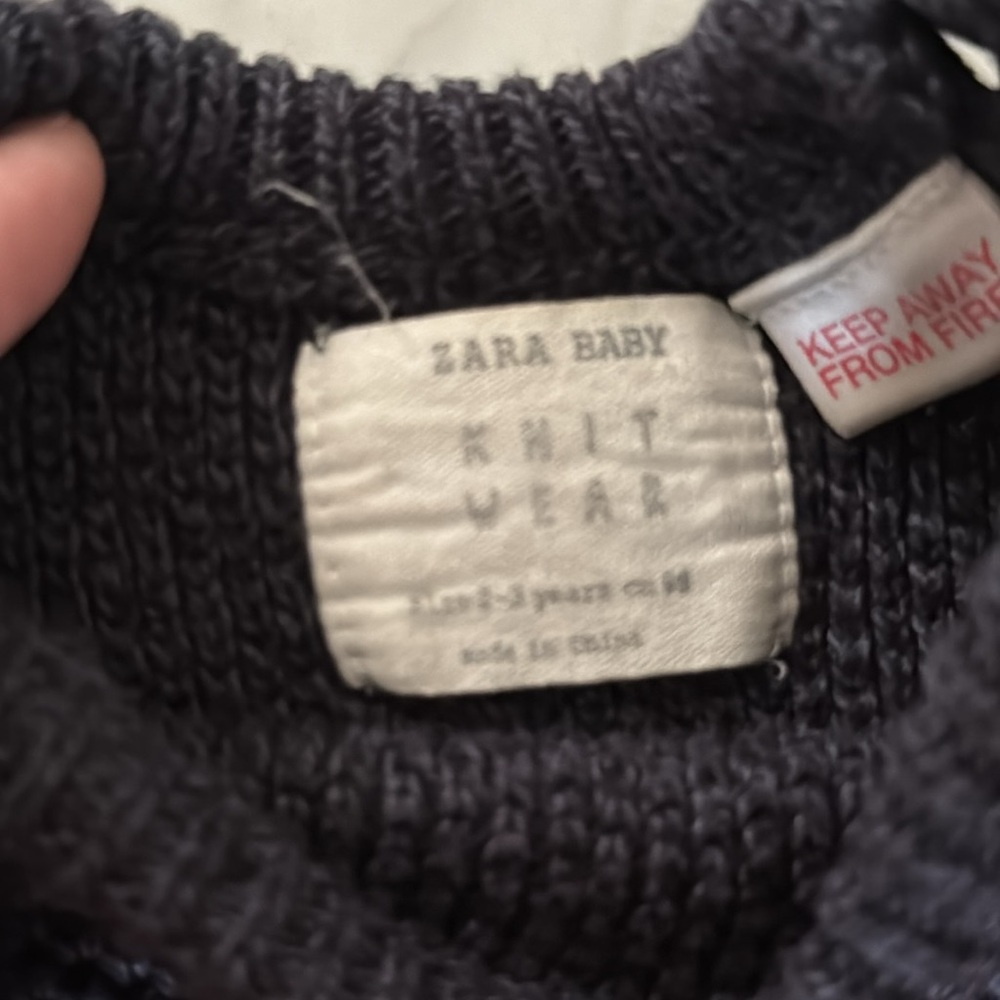 Zara baby Alphabet ABCD knit sweater toddler 2-3 yrs old - Picture 2 of 3